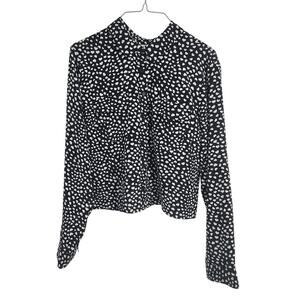 Old Navy Black Speckled Mock Neck Top - Women's Large